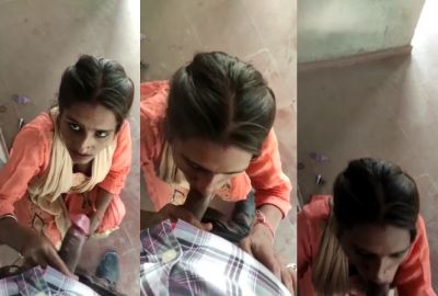 xvidoes Indian bhabhi porn unsatisfied from cuckold husband bhabhi give blowjob to watchmen