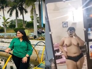 Busty big boobs Milf bhabhi nude before mirror leaked selfie mms for lover