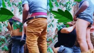 Indian viral mms video newly hot married tourist couple sex in public place