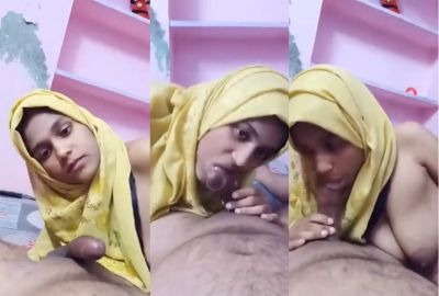Pakistani viral family sex mms Hijabi hot Muslim girl giving deep blowjob to stepfather